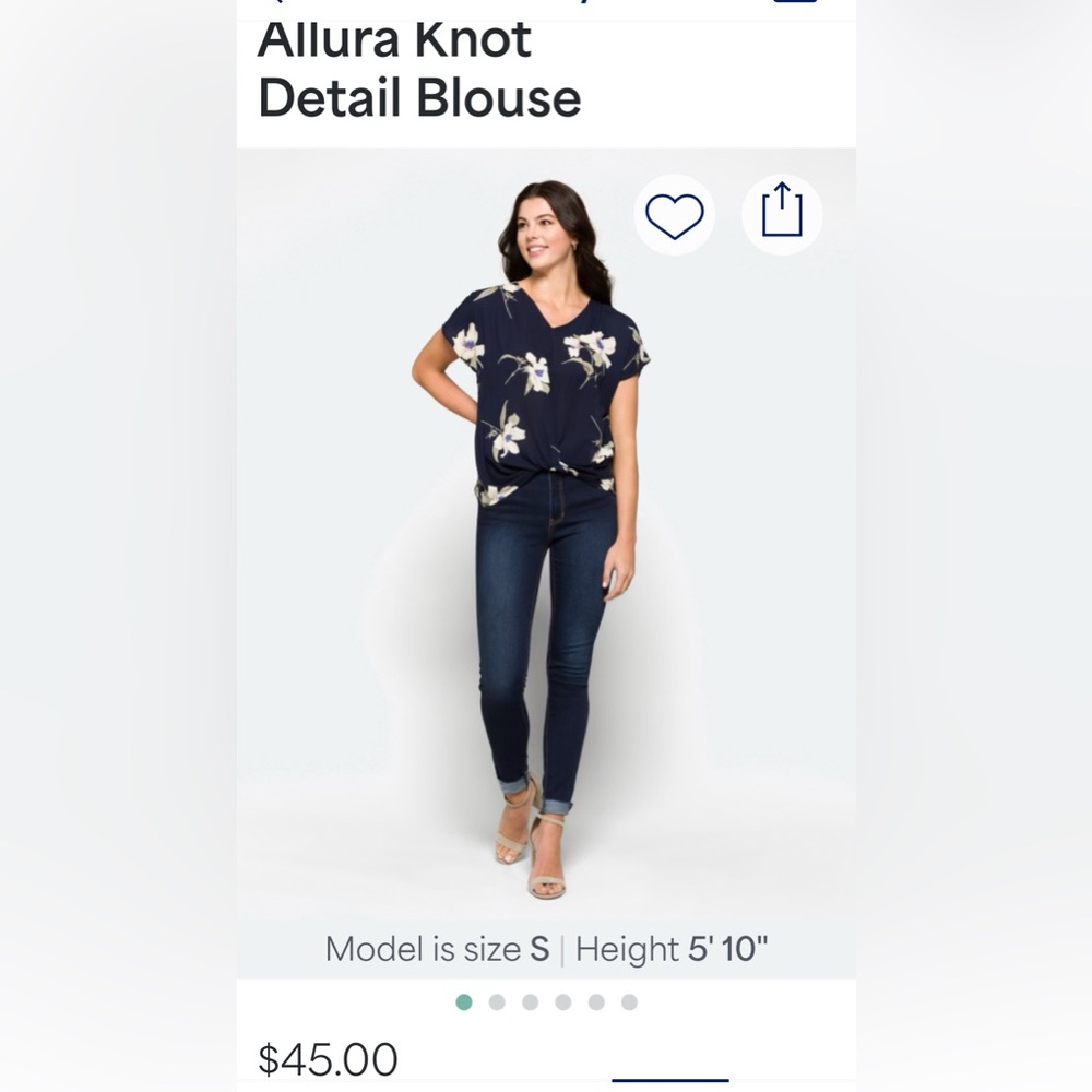 West Kei Allure Knot Detail Short Sleeve Blouse - XL